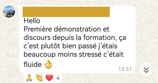 témoignage présentation professionnelle