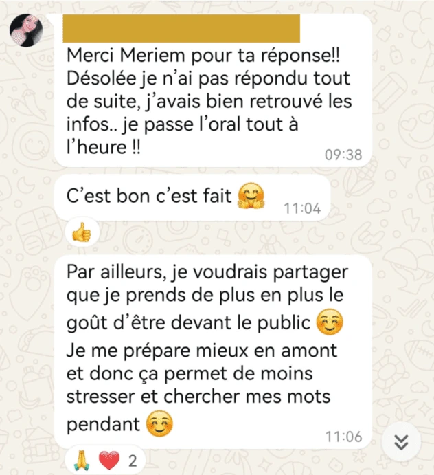 témoignage cours éloquence retours