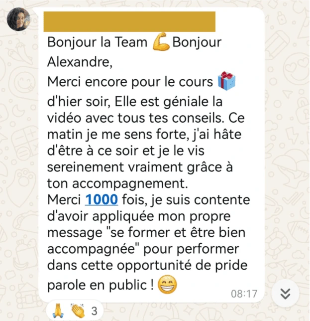 retours d'expérience cours éloquence