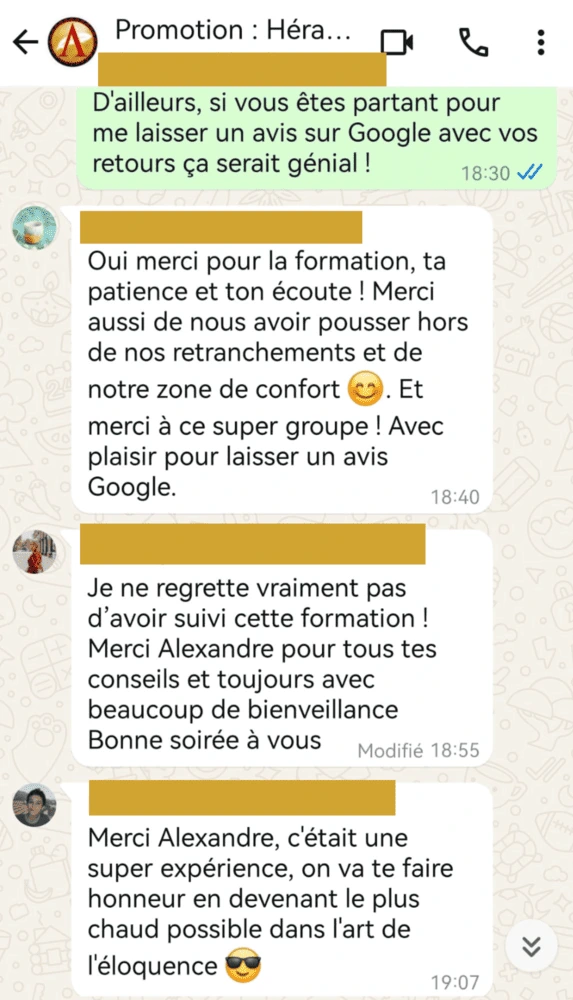 témoignage cours d'éloquence tessier