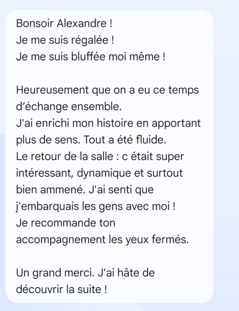 témoignage cours éloquence écrit
